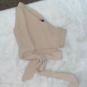 nasty gal one shoulder cut out top